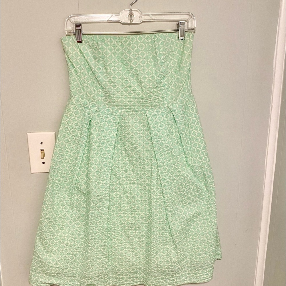 J. Crew Mint Green Strapless Dress